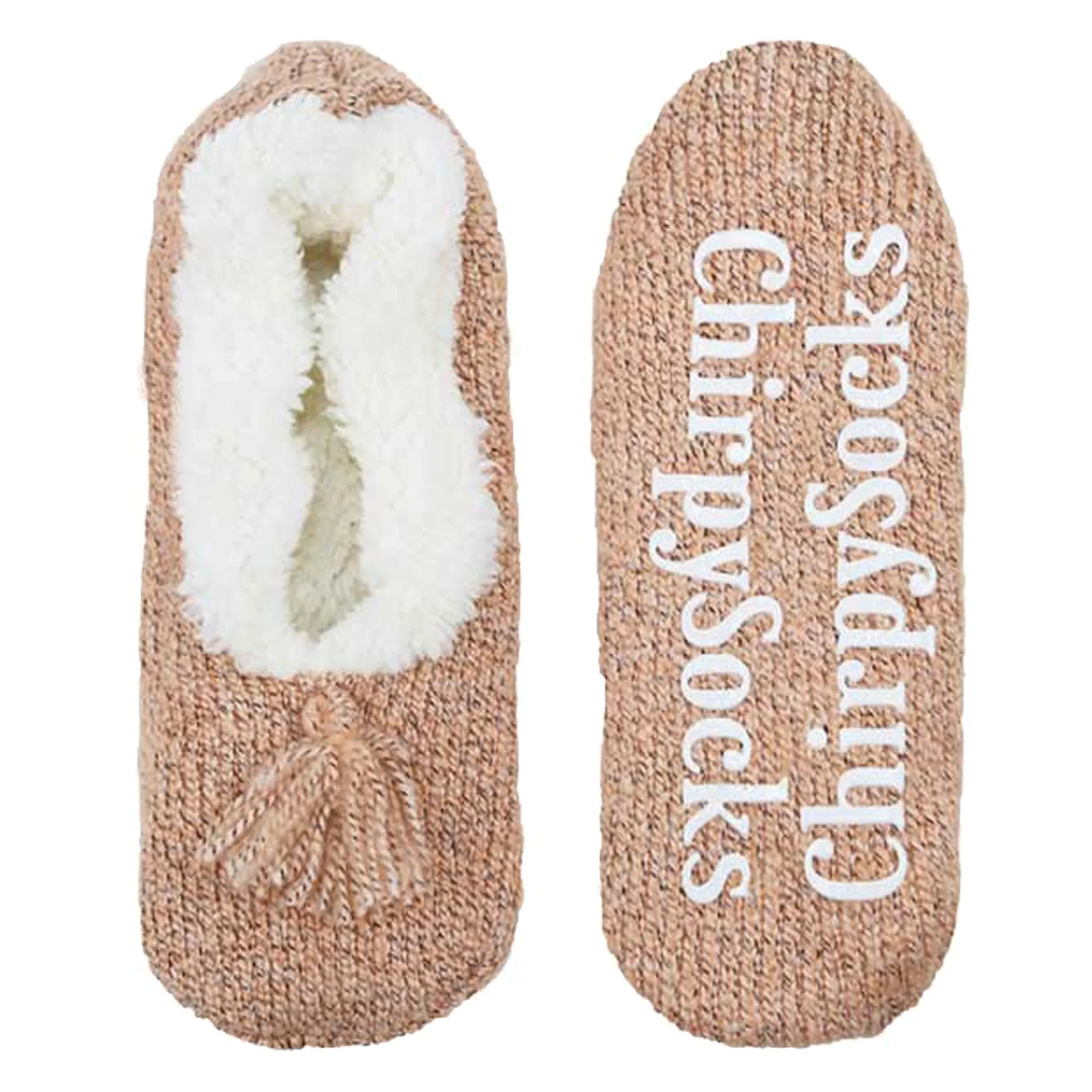 Adult Women's Fuzzy Non-Slip Fancy Yarn Slippers Socks, 1 Pairs