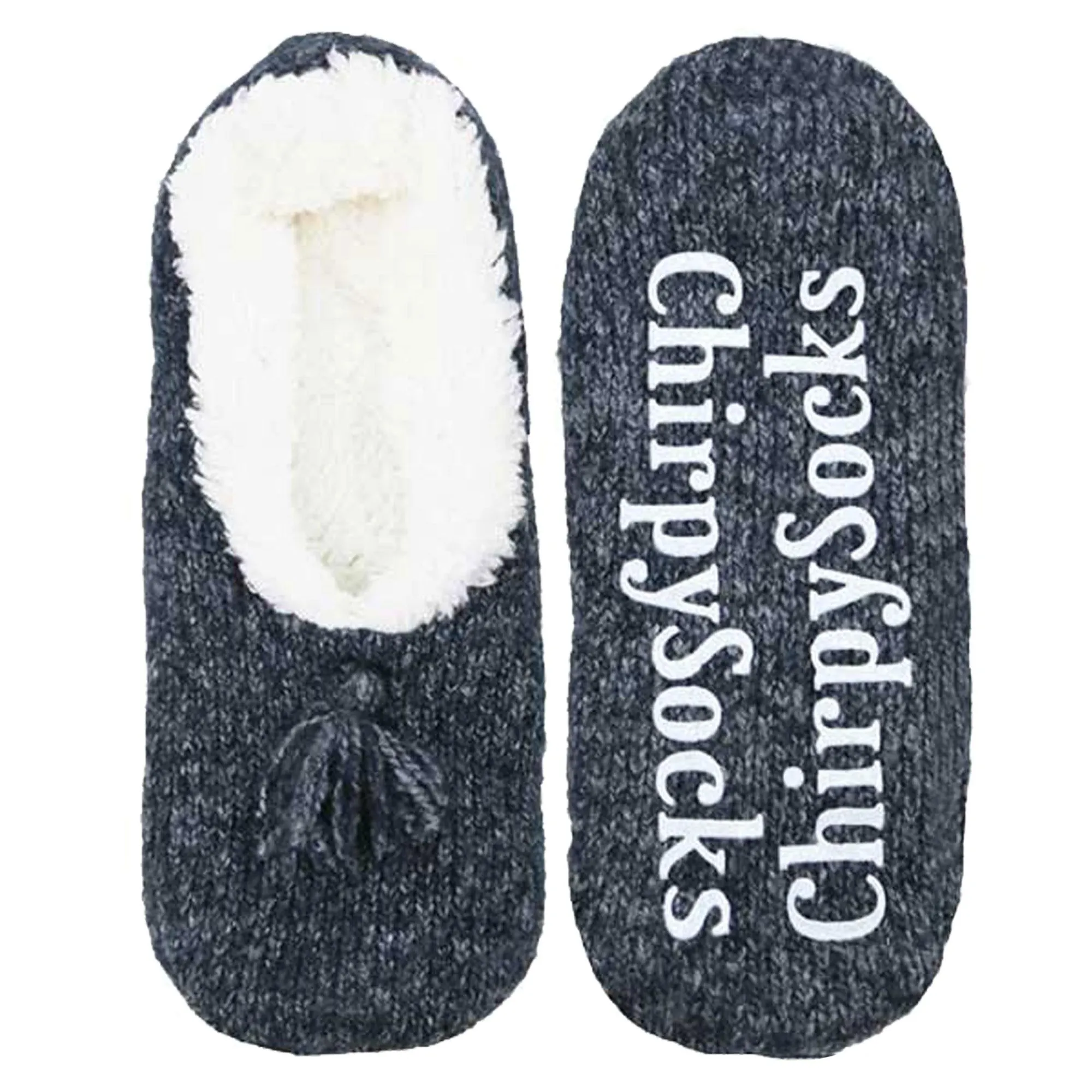 Adult Women's Fuzzy Non-Slip Fancy Yarn Slippers Socks, 1 Pairs