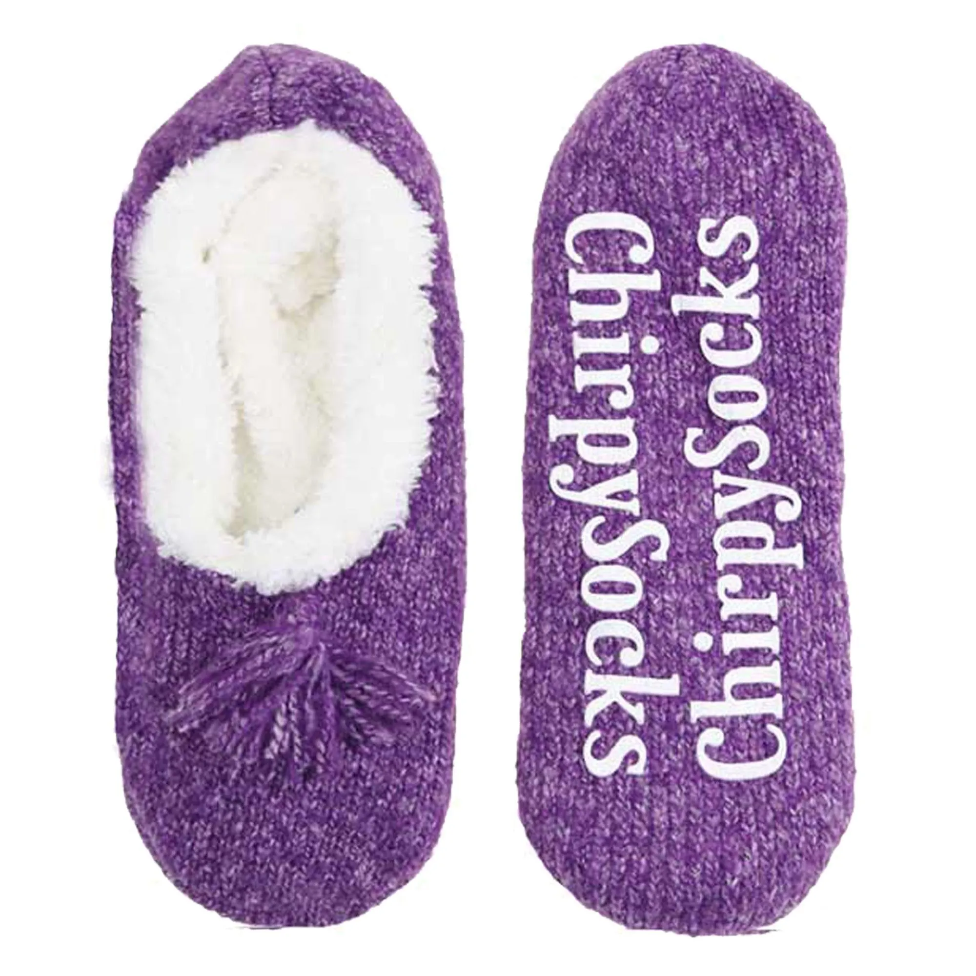 Adult Women's Fuzzy Non-Slip Fancy Yarn Slippers Socks, 1 Pairs