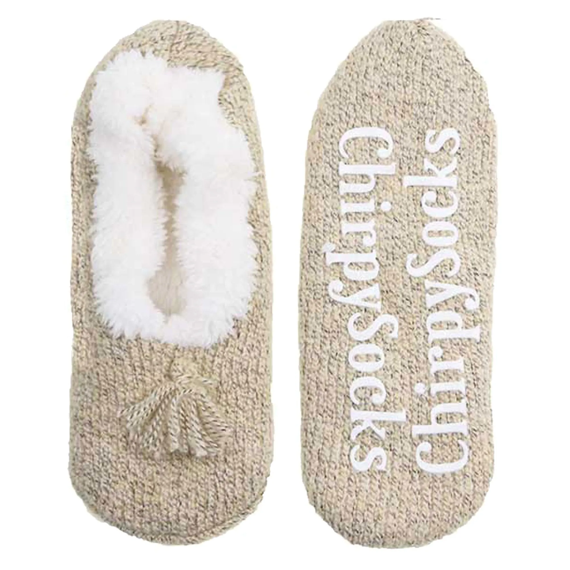 Adult Women's Fuzzy Non-Slip Fancy Yarn Slippers Socks, 1 Pairs
