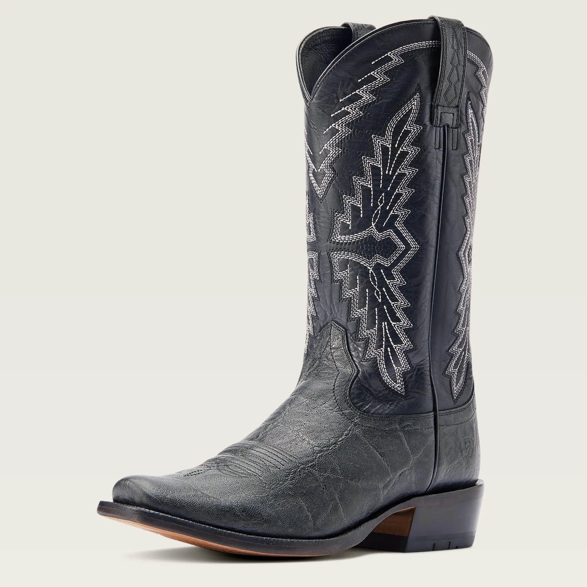 Ariat Men's Black Elephant Print Futurity Showman Blunt Toe Western Boots
