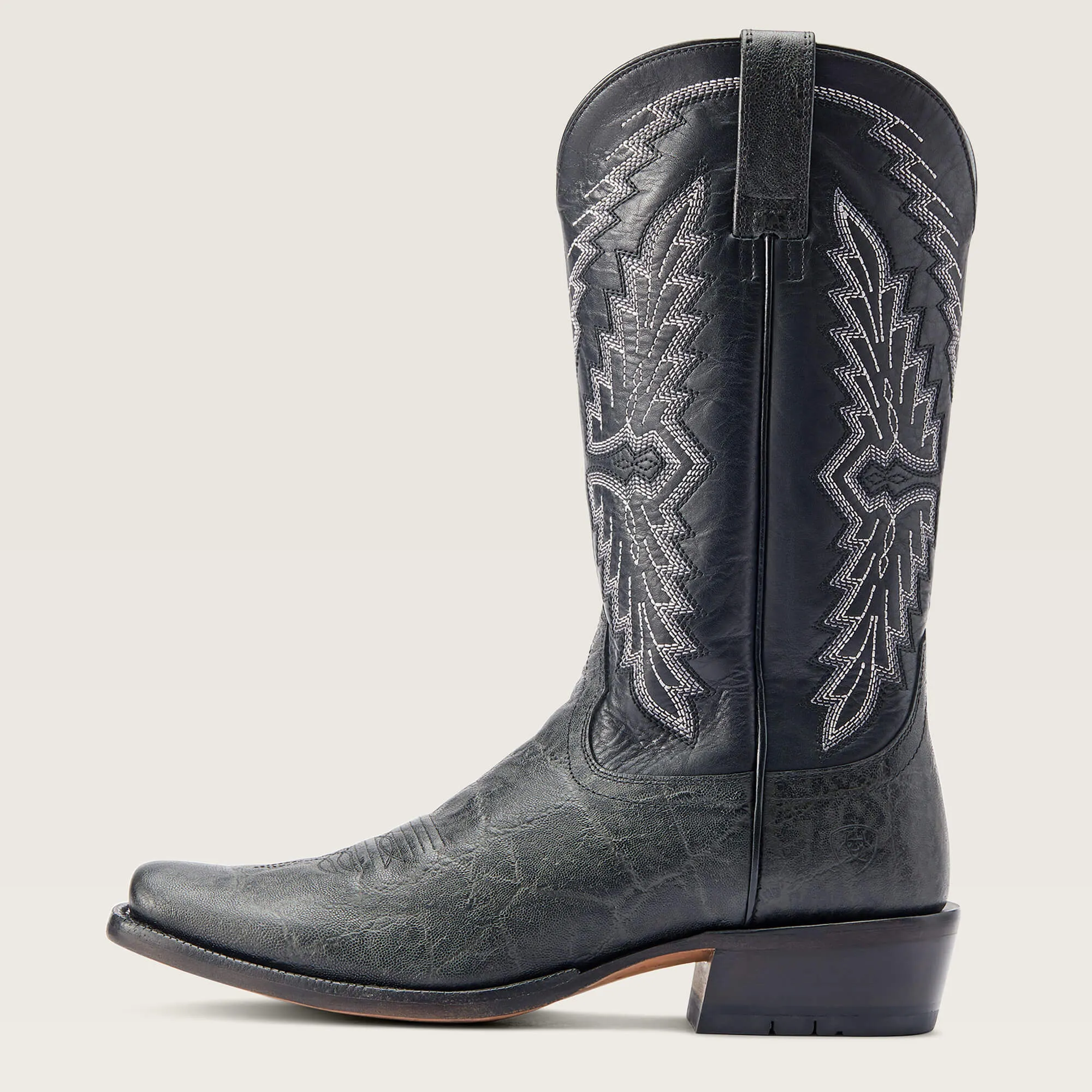 Ariat Men's Black Elephant Print Futurity Showman Blunt Toe Western Boots