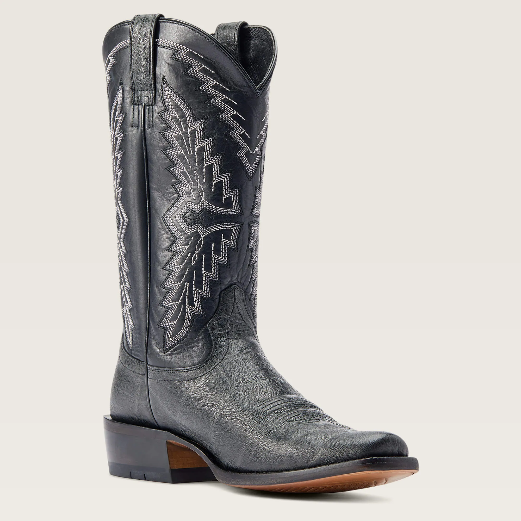 Ariat Men's Black Elephant Print Futurity Showman Blunt Toe Western Boots