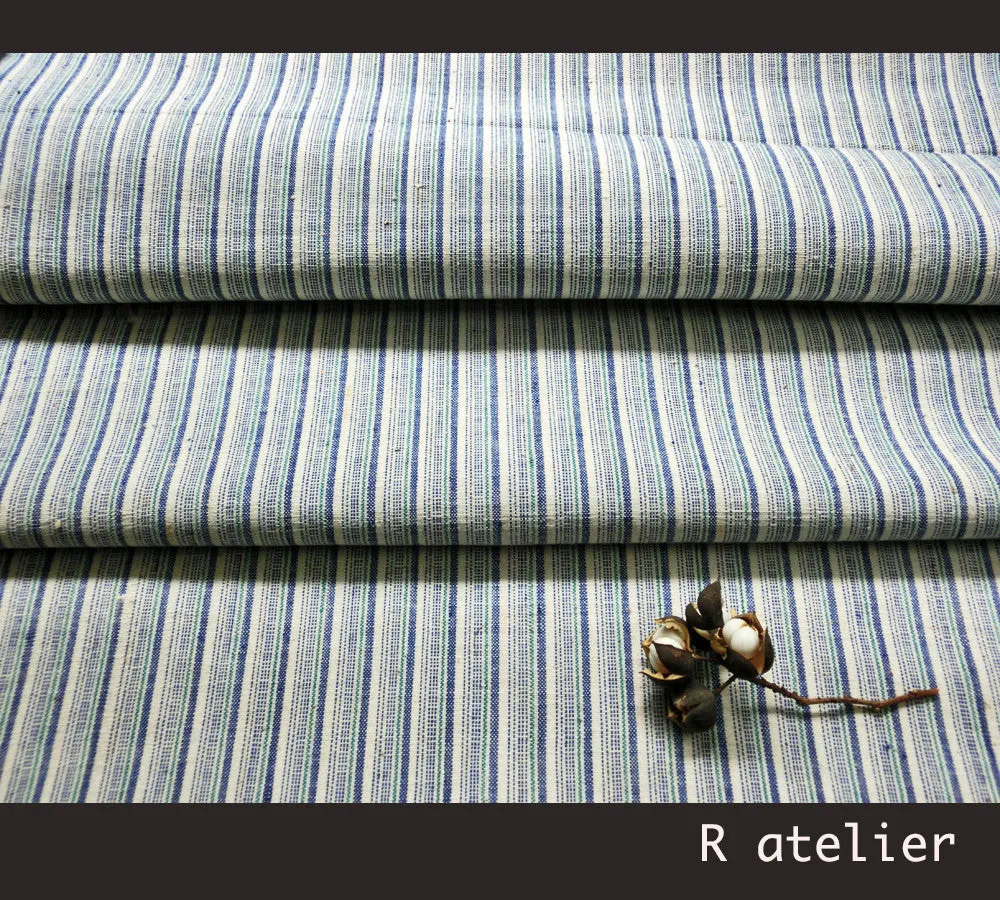Blue-Green Stripe #008 | Fabric By The Bolt