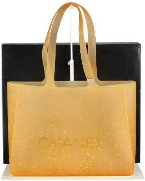 CHANEL Ltd.Edition Orange Logo Jelly Tote Beach Bag