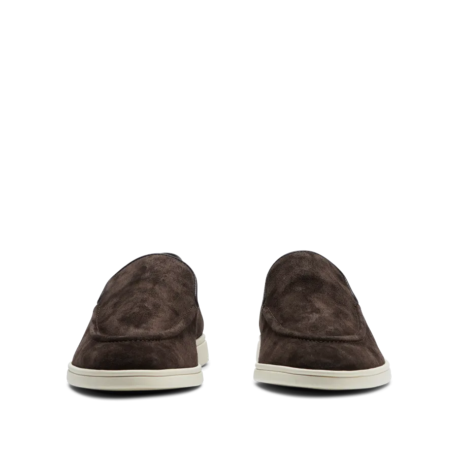 Chocolate Brown Suede Leather Debonair Slippers