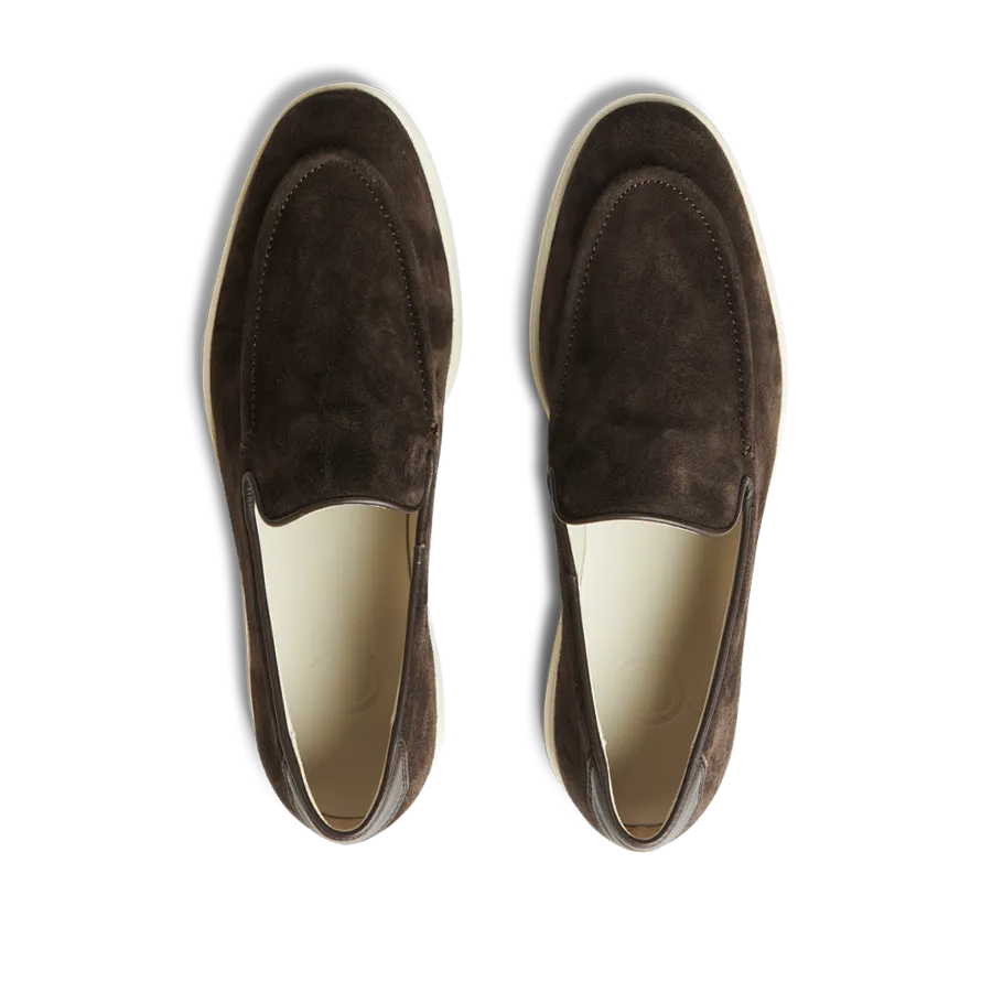 Chocolate Brown Suede Leather Debonair Slippers