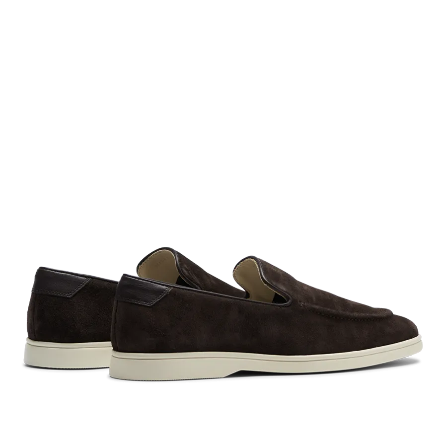 Chocolate Brown Suede Leather Debonair Slippers