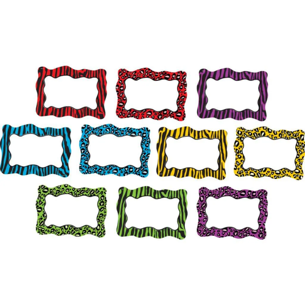 Colorful Animal Print Blank Cards Accents
