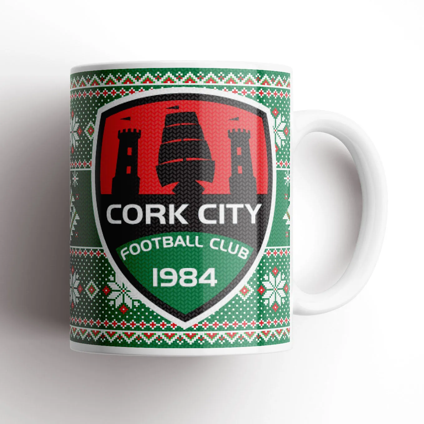 Cork City Christmas Knitted Mug