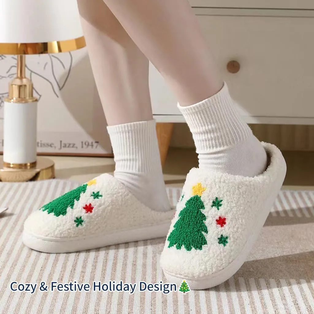 Cozy Furry Slippers for Women & Men, Bear Paw, Cat, Halloween, Christmas Designs, Warm Indoor Non-Slip Winter House Shoes