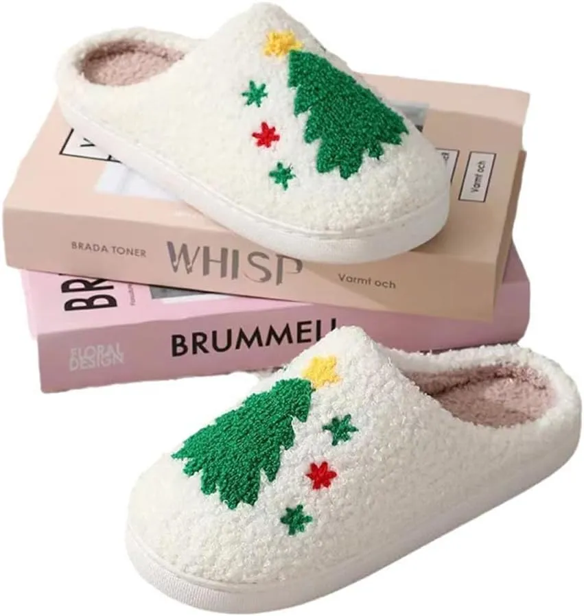 Cozy Furry Slippers for Women & Men, Bear Paw, Cat, Halloween, Christmas Designs, Warm Indoor Non-Slip Winter House Shoes