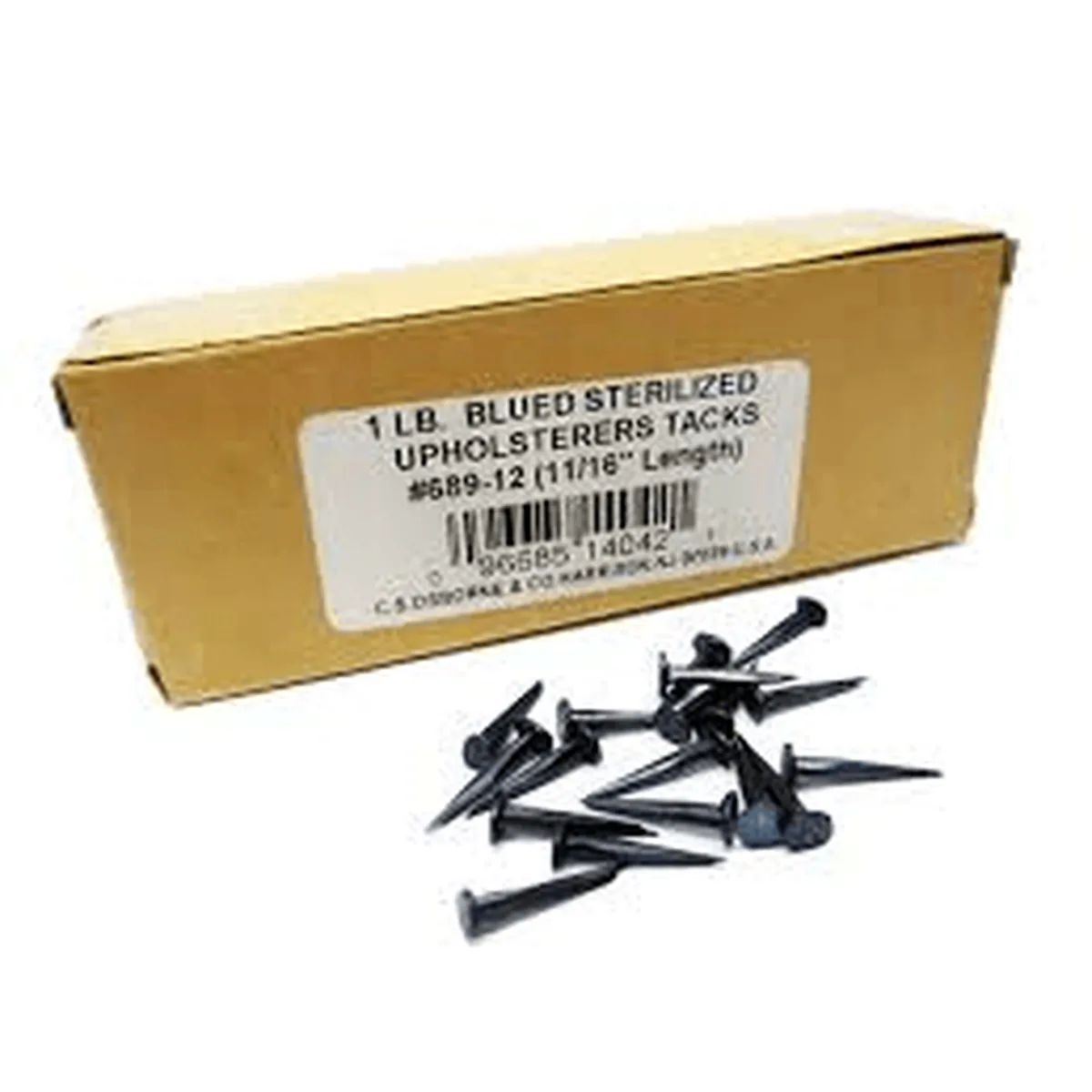 C.S. Osborne Blued Sterilized Corrugated Upholstery Tacks - 11/16" 1lb/box