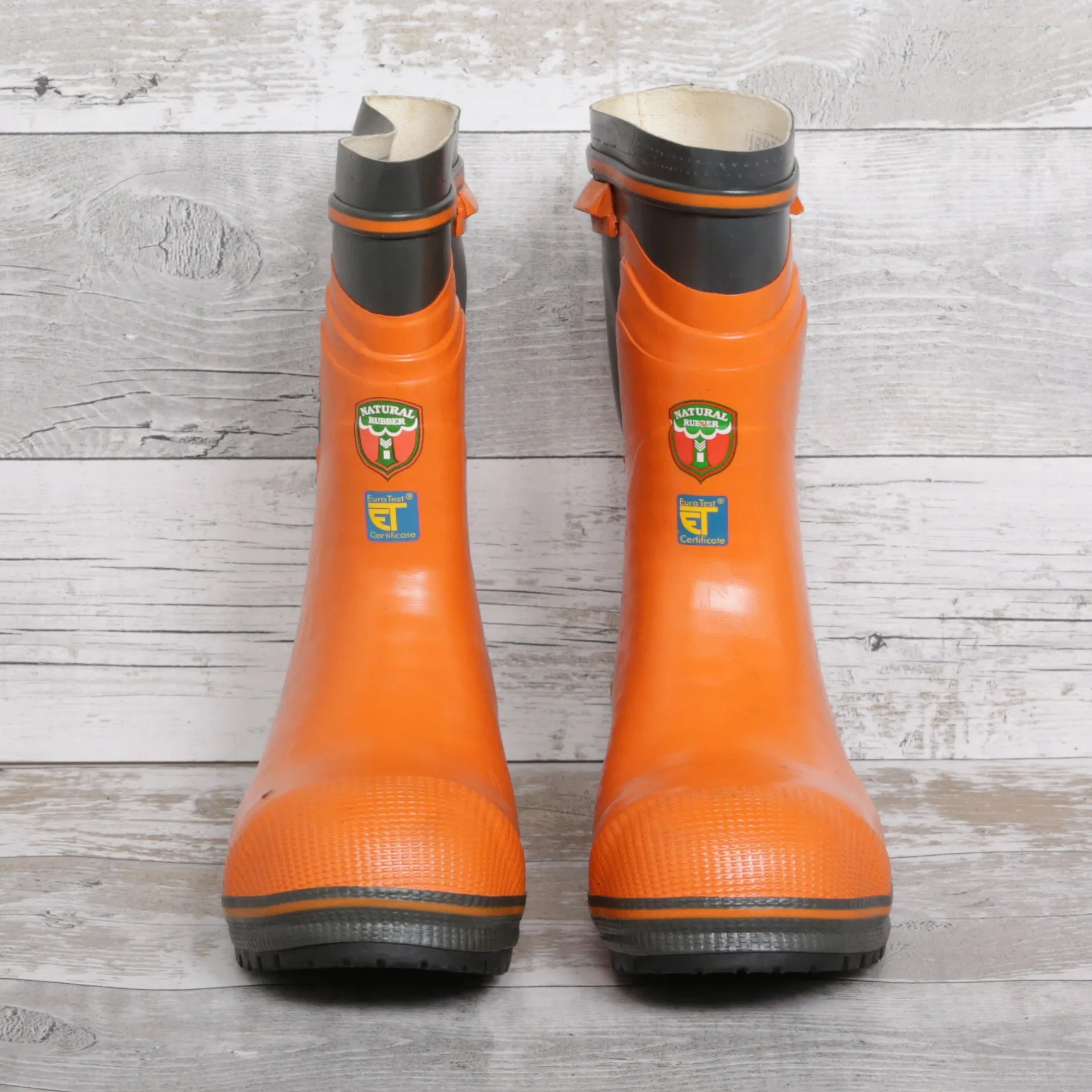 De-Branded Steel Toe Cap Chainsaw Class 2 Wellington Boots UK6.5