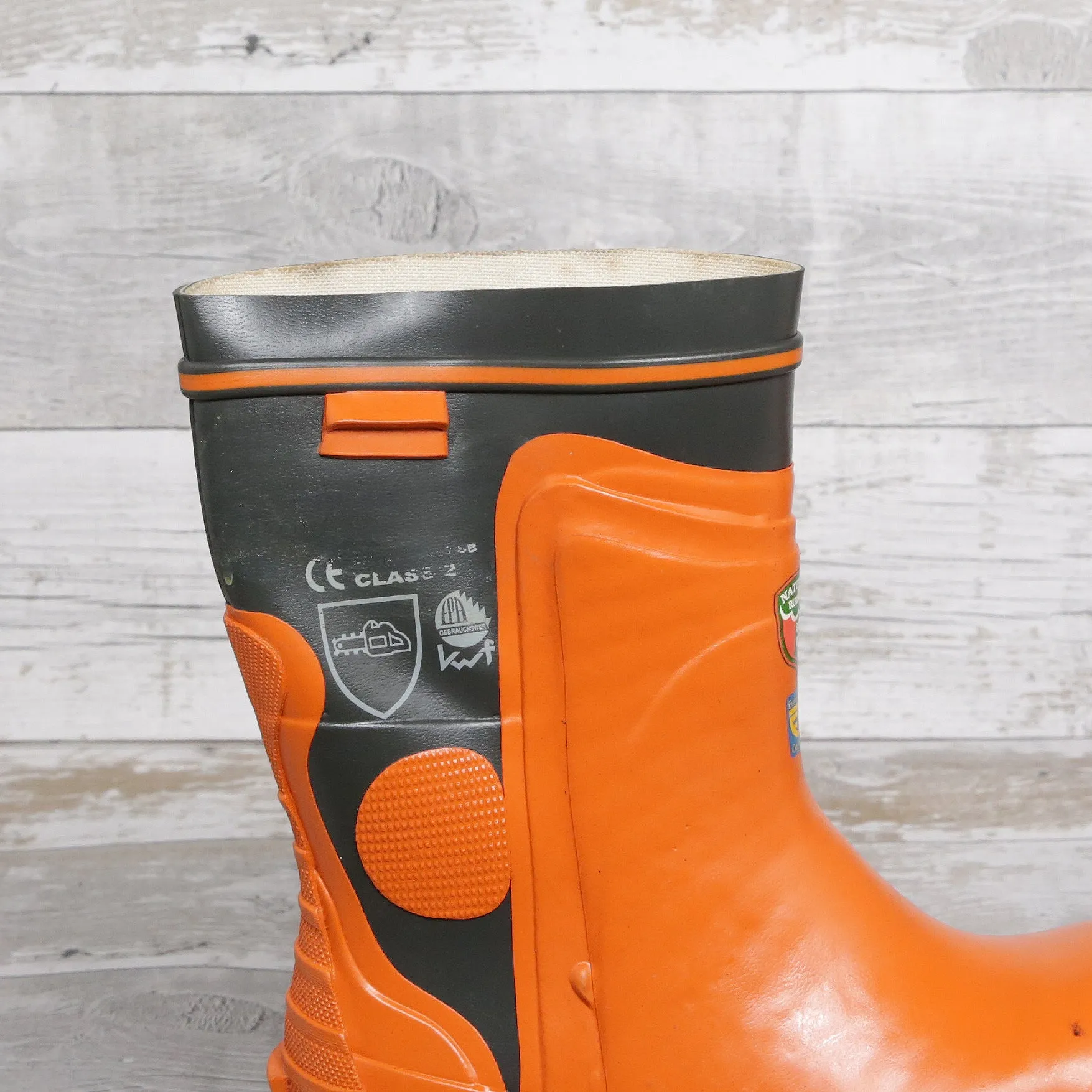 De-Branded Steel Toe Cap Chainsaw Class 2 Wellington Boots UK6.5