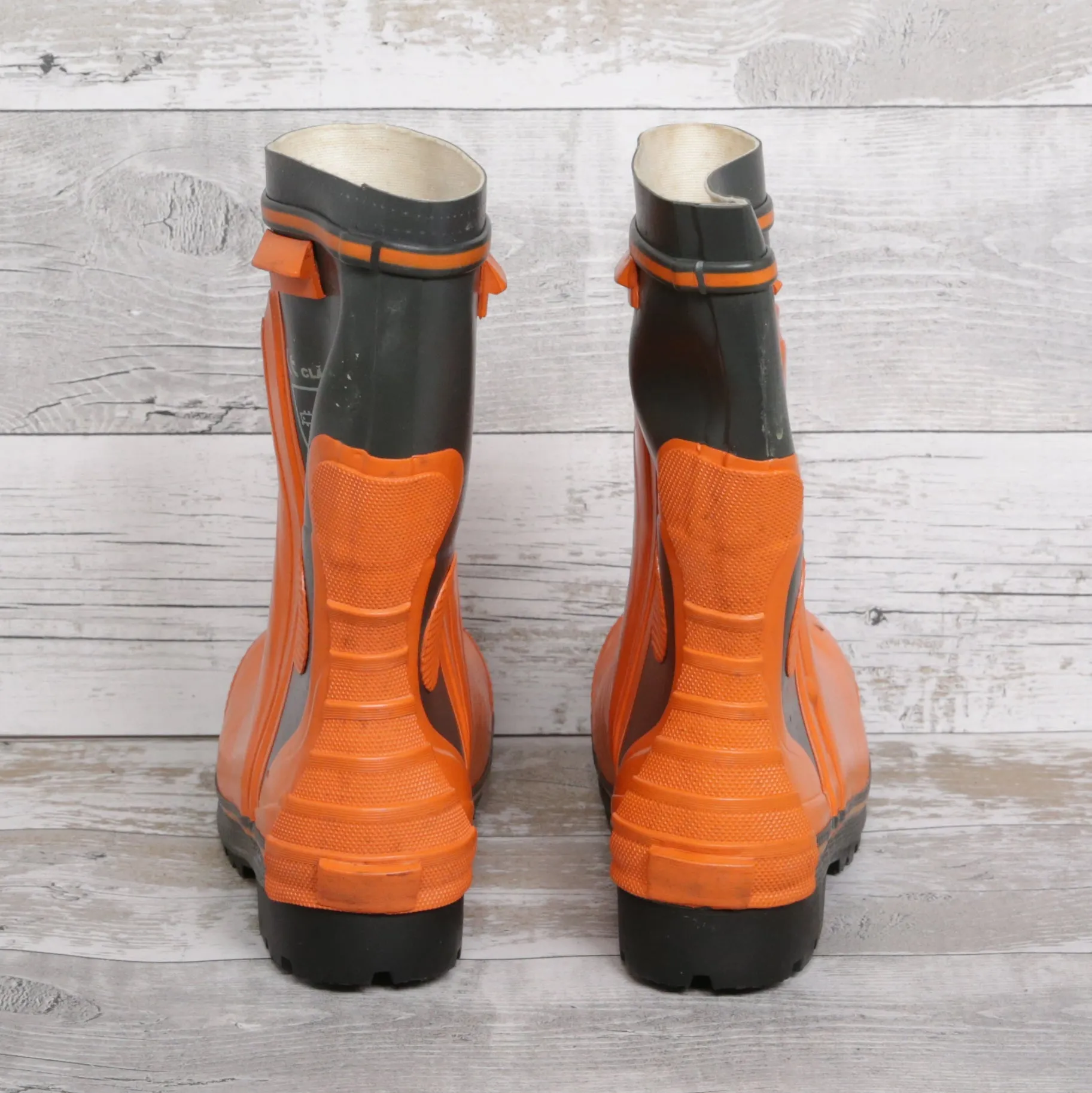 De-Branded Steel Toe Cap Chainsaw Class 2 Wellington Boots UK6.5
