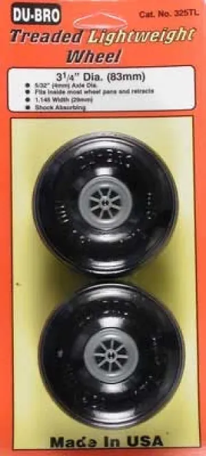 Du-Bro Treaded Lightweight Wheel 3 1/4”