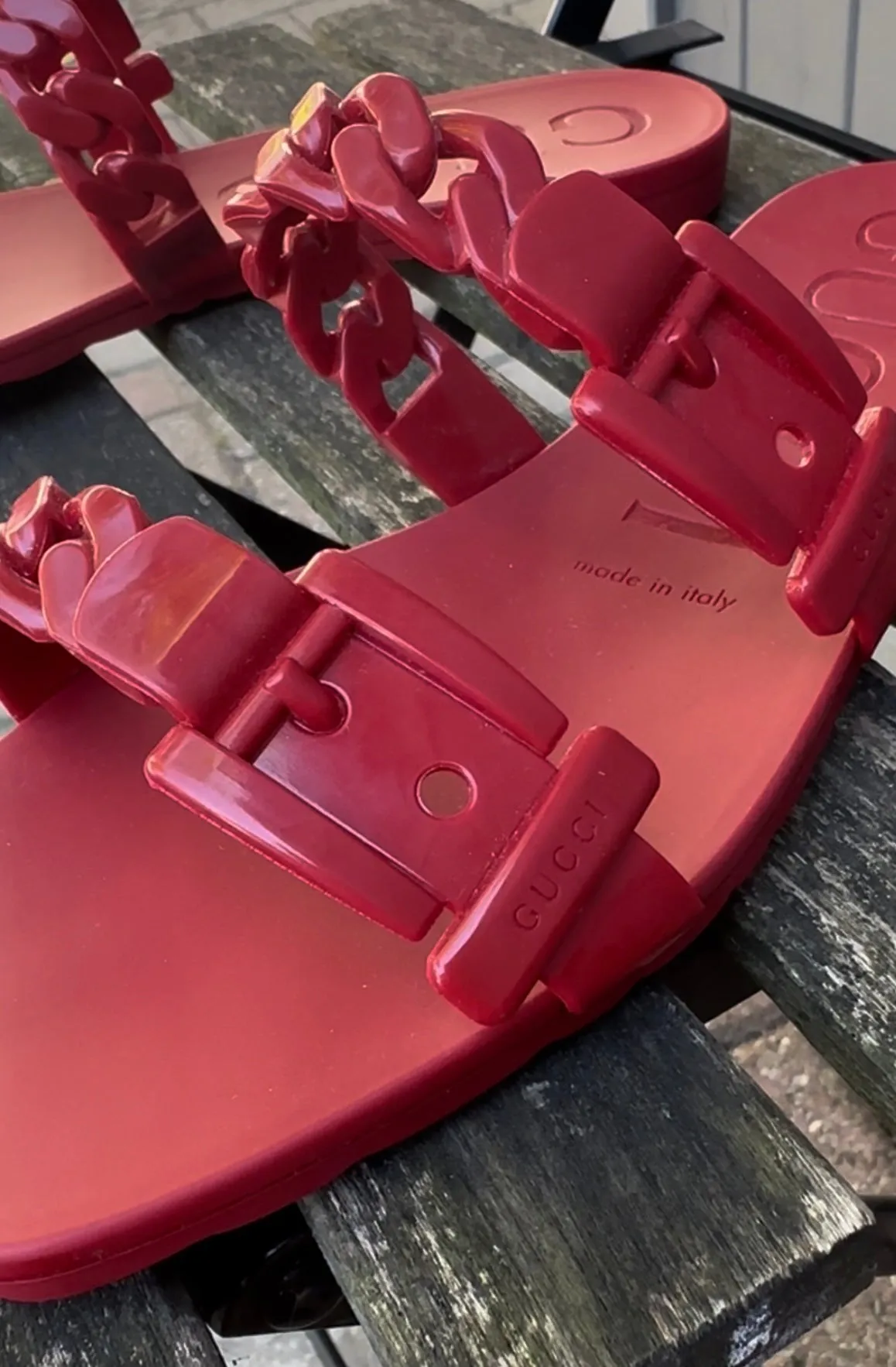 GUCCI Rubber Slide Sandals