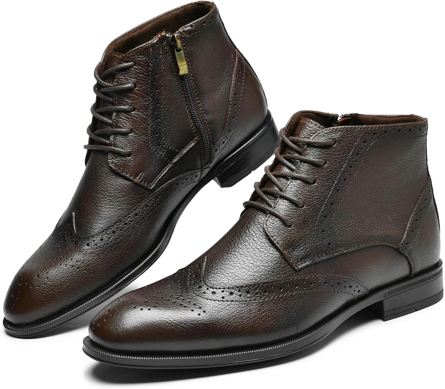 Holy dove Chelsea Boots Men  Genuine Leather,Chelsea Boots for Men with Side Zipper, Casual Slip-On Ankle Boots, Chukka & Oxford Style Dress Boots