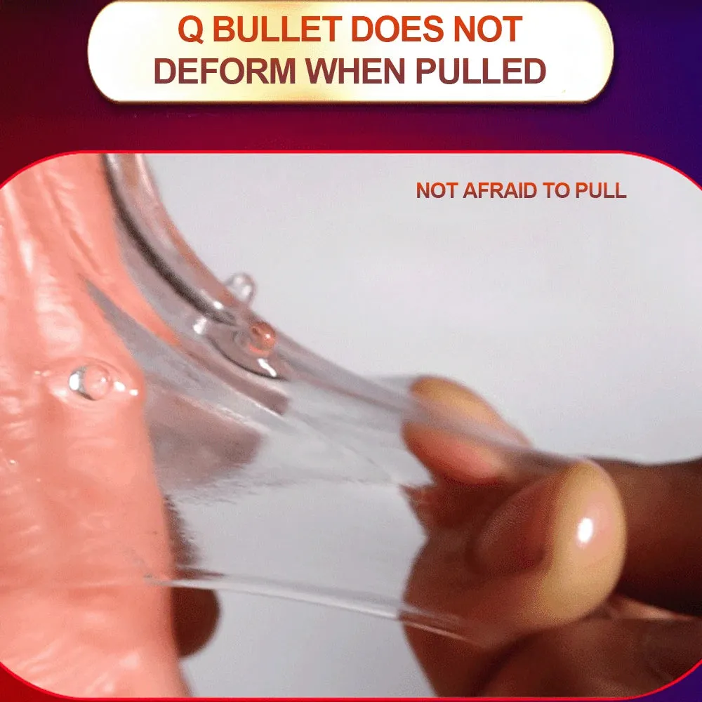 Jelly Silicone Cock Sleeve Vibrating Penis Extender Delay Ejaculation Condom Sex Toys for Men
