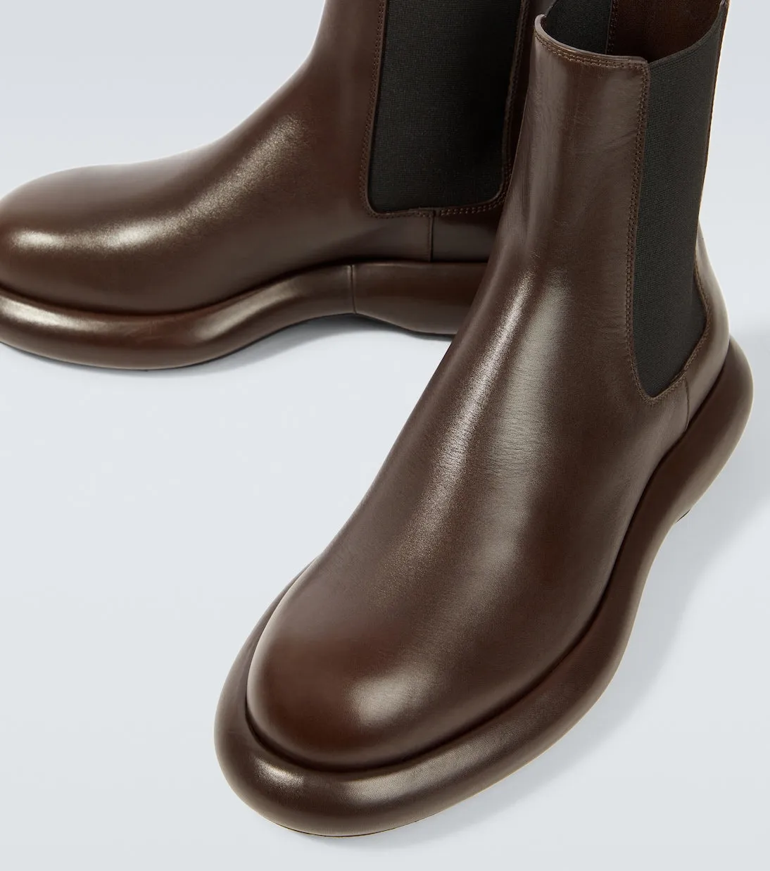 Jil Sander leather Chelsea boots, brown