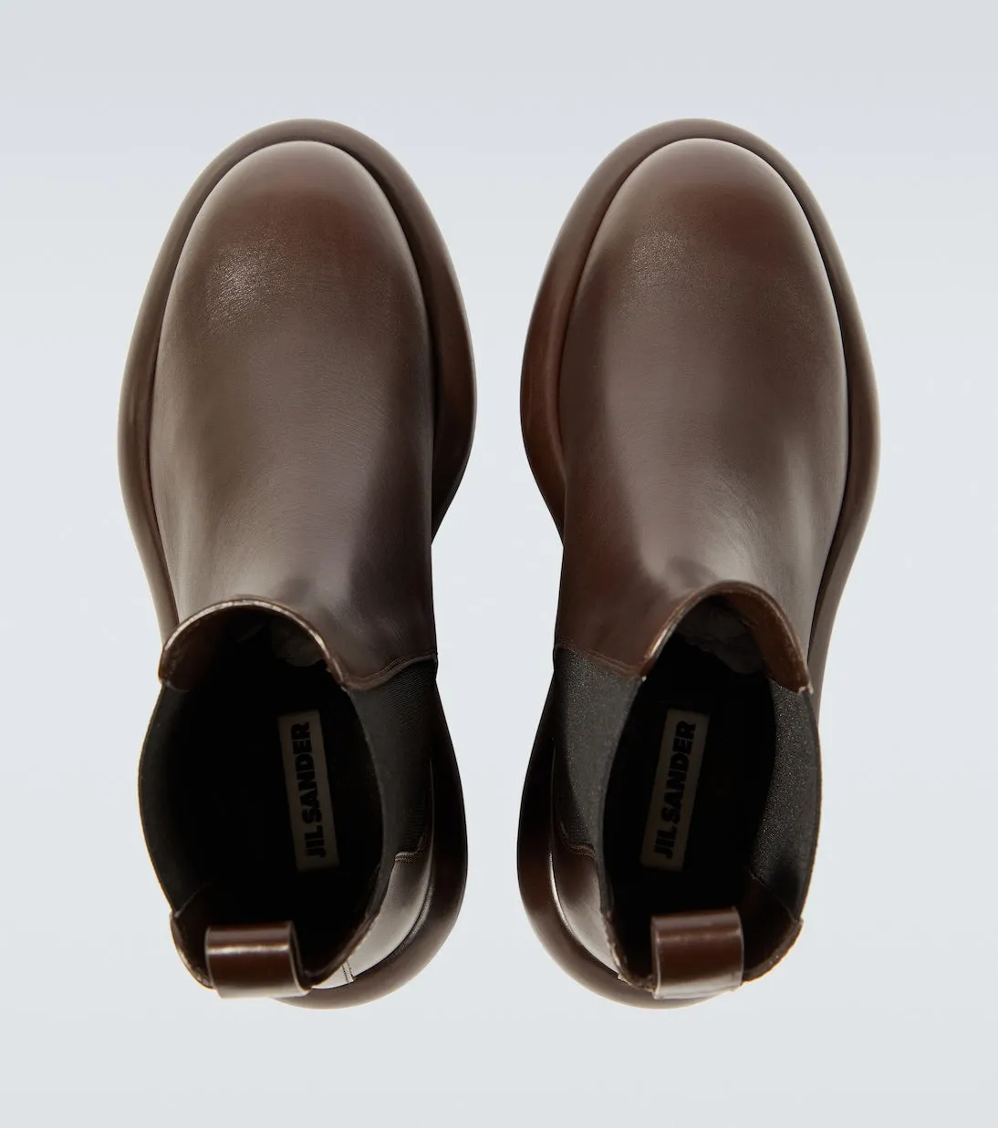Jil Sander leather Chelsea boots, brown