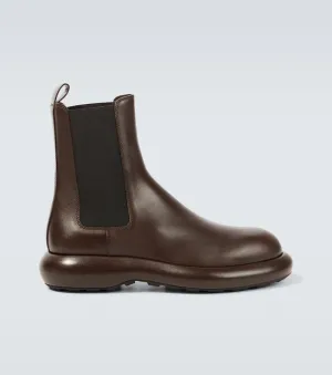 Jil Sander leather Chelsea boots, brown
