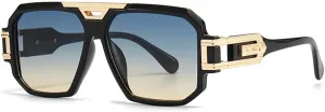 Junsika Retro Oversized Sunglasses for Men Women Fashion Vintage Square Aviator Designer Shades Sunglasses