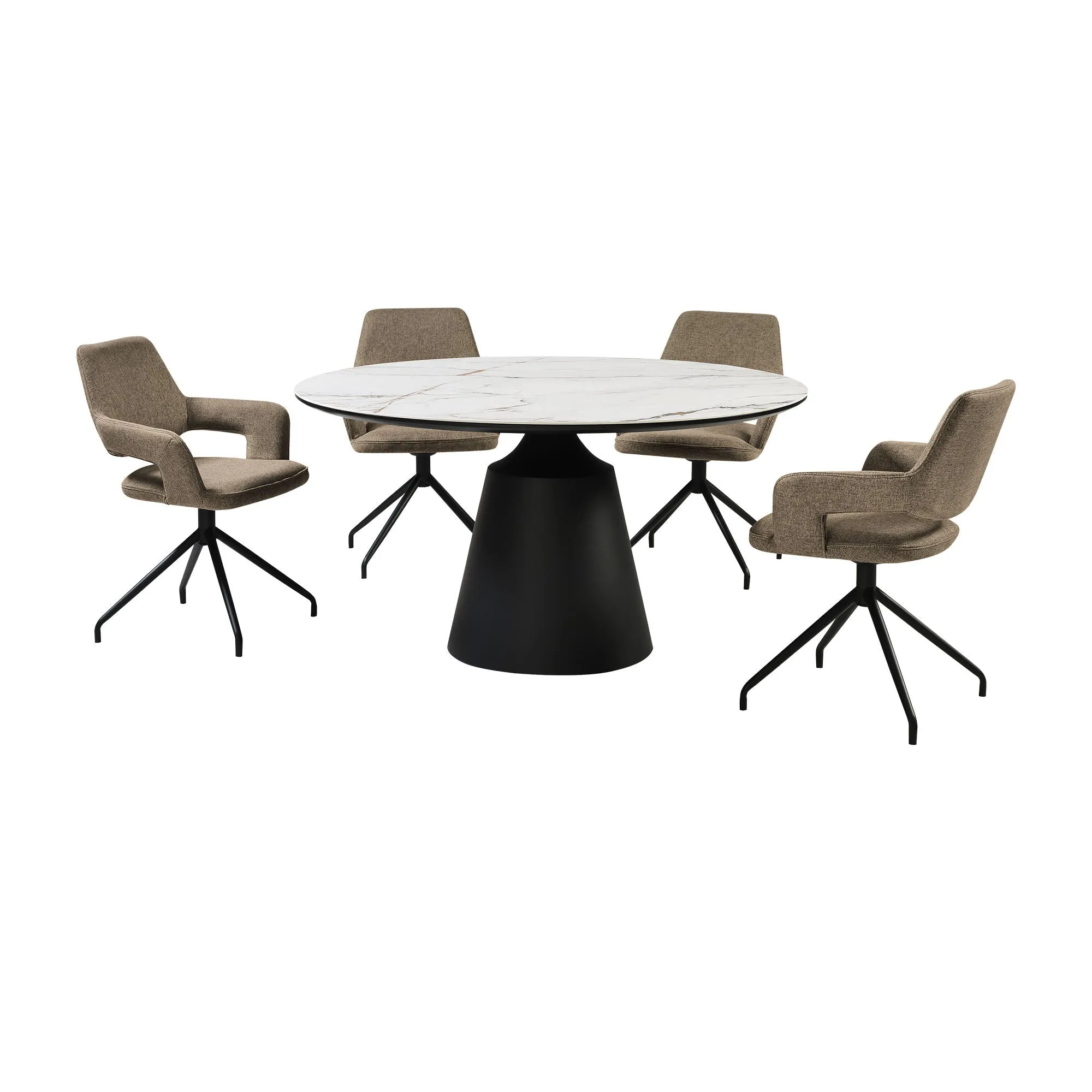 Knox Penny - Dining Set Stone Top And Chairs
