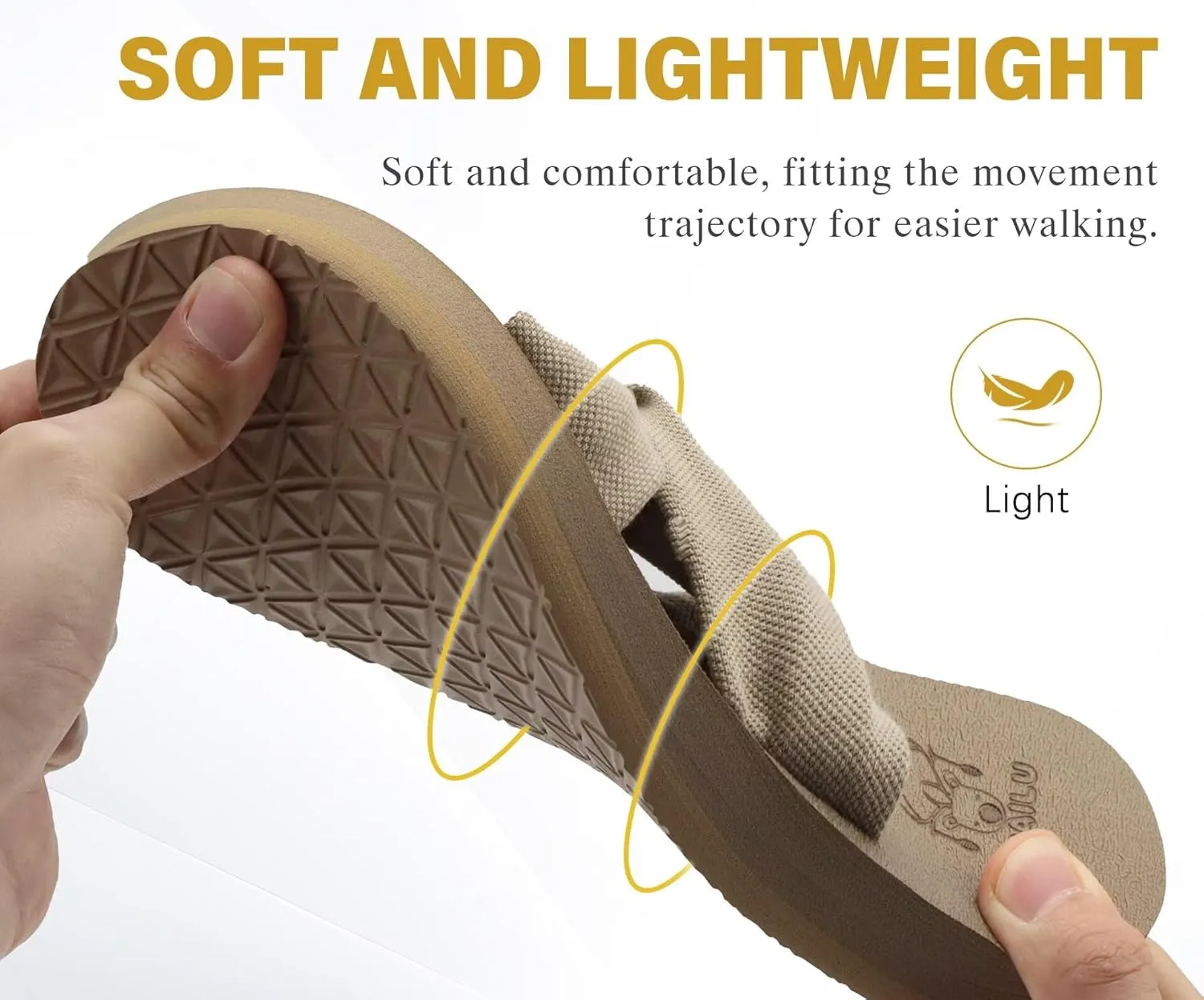 KuaiLu Womens Dressy Sandals with Arch Support Yoga Mat Comfortable Cushion Walking Criss Cross Slides Summer Beach Slip On Indoor Outdoor Slippers