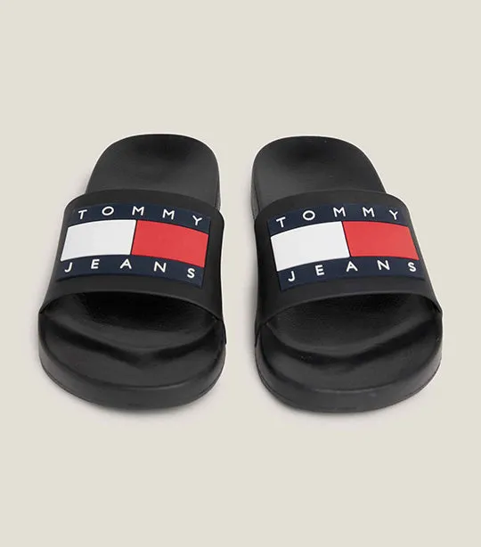 Men's Tommy Jeans Essential Pool Slide Black