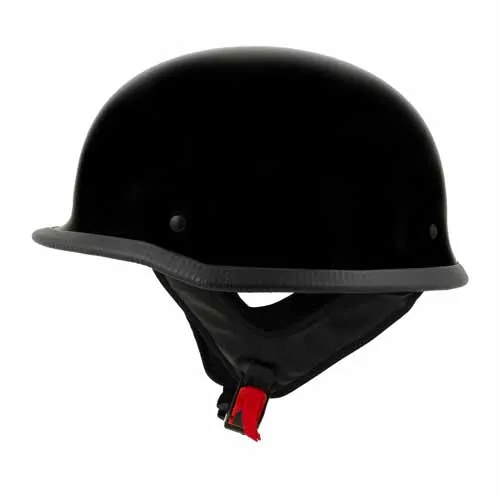 Milwaukee Helmets MPH9741DOT 'Motorrad' DOT German Style Gloss Black