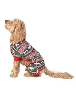 Moose Fairisle Dog Onesie - XS/S