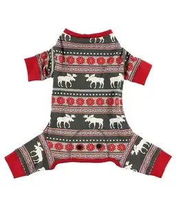 Moose Fairisle Dog Onesie - XS/S