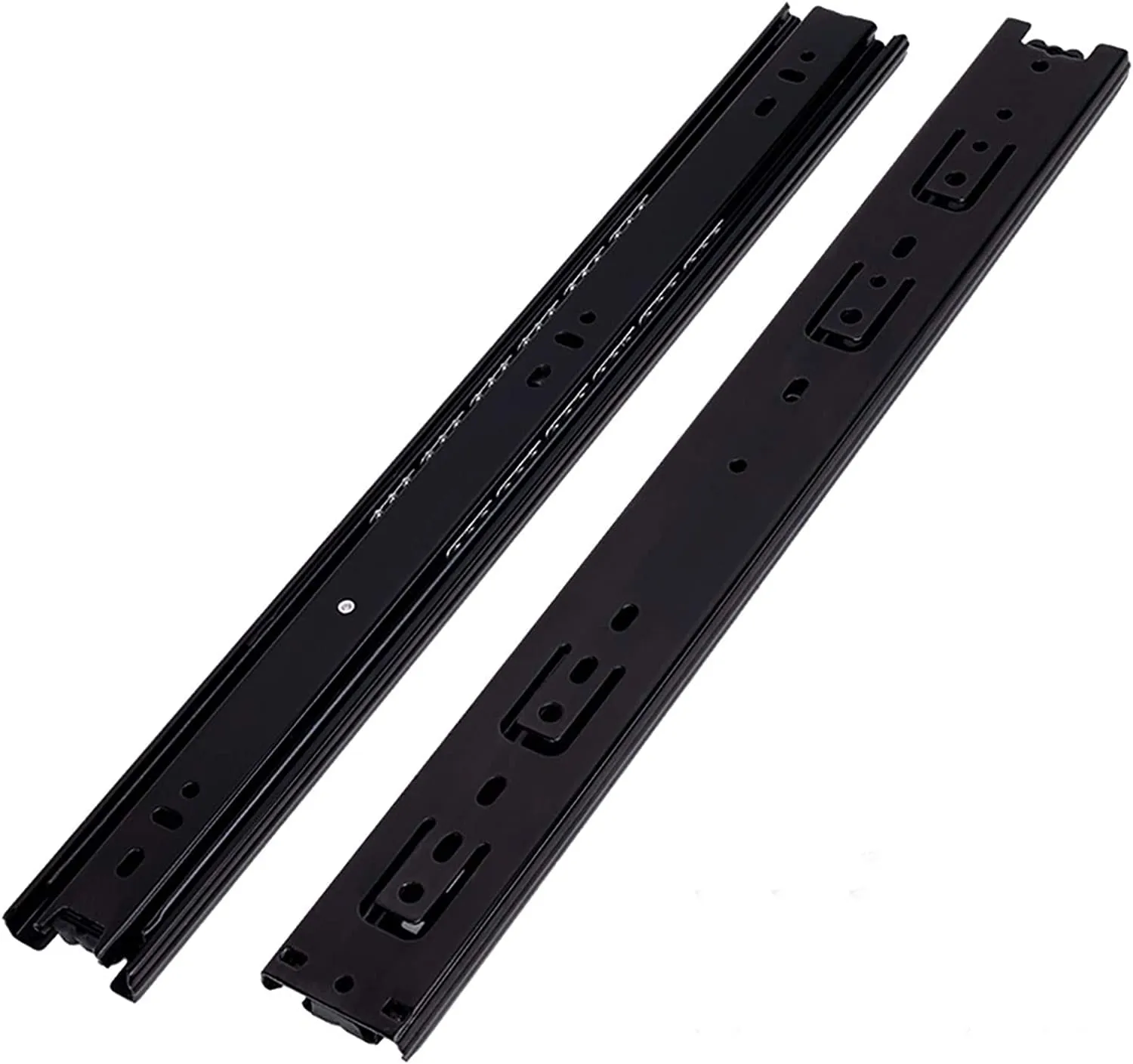 Plantex Drawer Channel/Full Extension Ball Bearing Telescopic Channel Runner/Ball Bearing Sliding Drawer Channel for Kitchen & Wardrobe-1 Pair (10-Inch,Black)