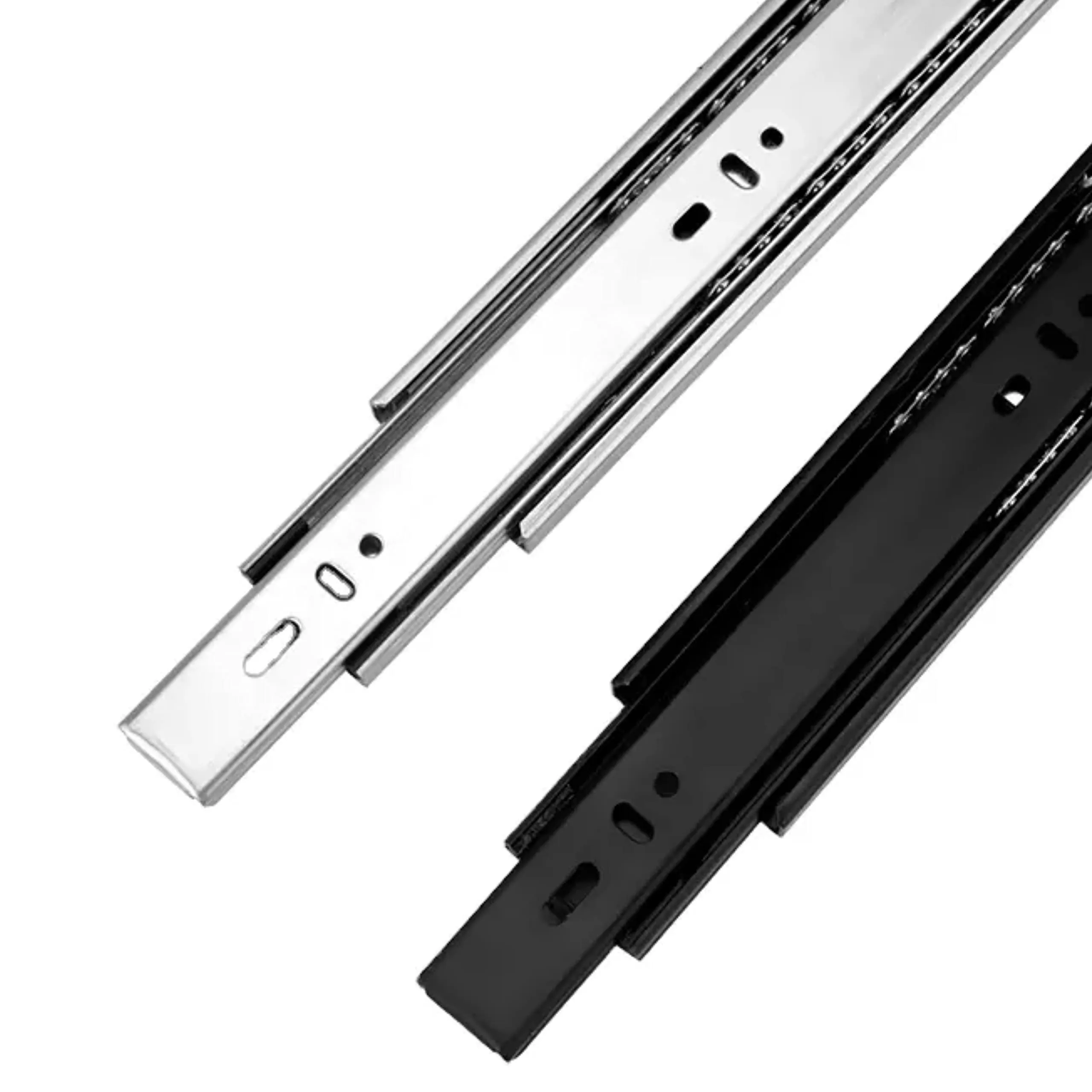 Plantex Drawer Channel/Full Extension Ball Bearing Telescopic Channel Runner/Ball Bearing Sliding Drawer Channel for Kitchen & Wardrobe-1 Pair (10-Inch,Black)