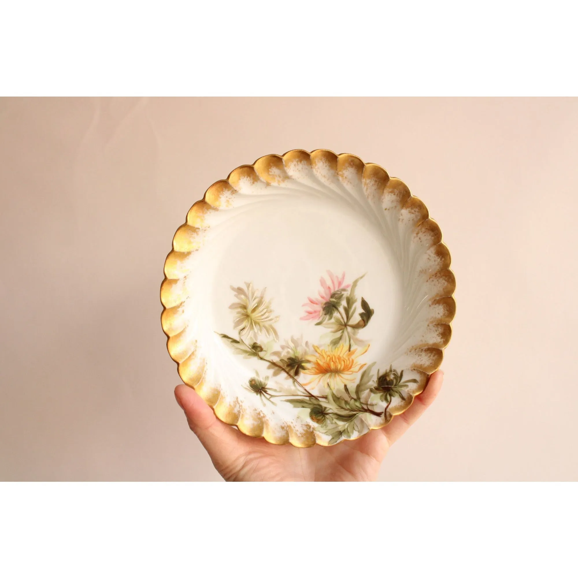 Reserved:  Antique 1887 Haviland Limoges H&Co Depose Floral Pattern Bowls