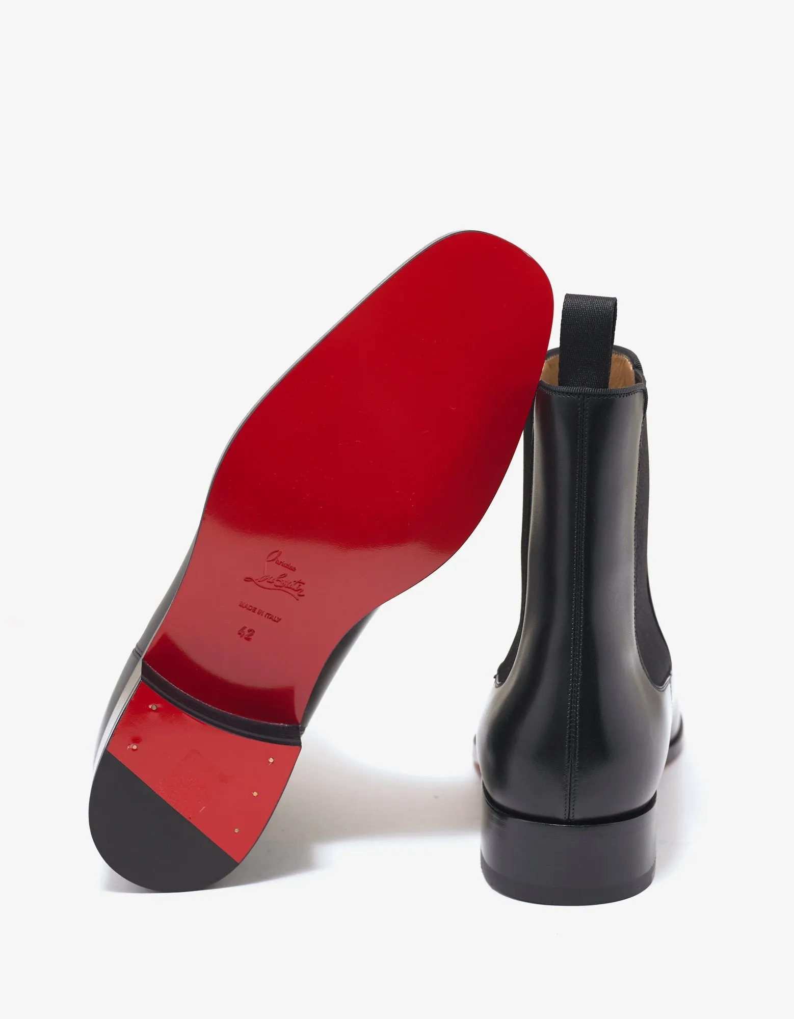 Samson Flat Black Leather Chelsea Boots