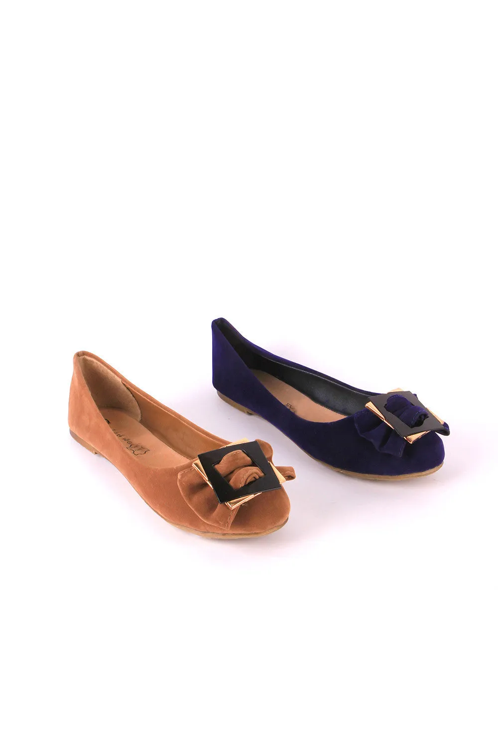 Square Suede Pumps