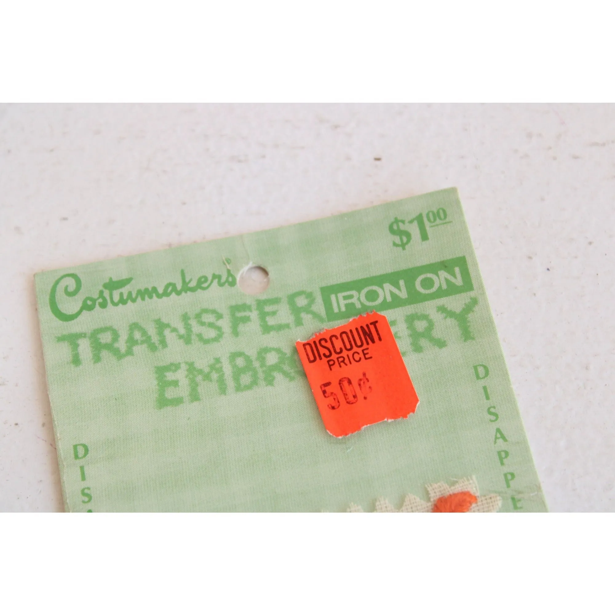Vintage 1960s Iron On Transfer Embroidery NOS New Old Stock