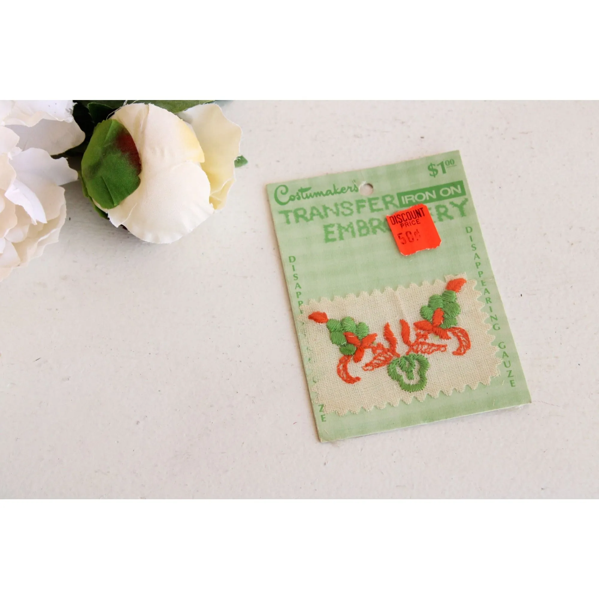 Vintage 1960s Iron On Transfer Embroidery NOS New Old Stock
