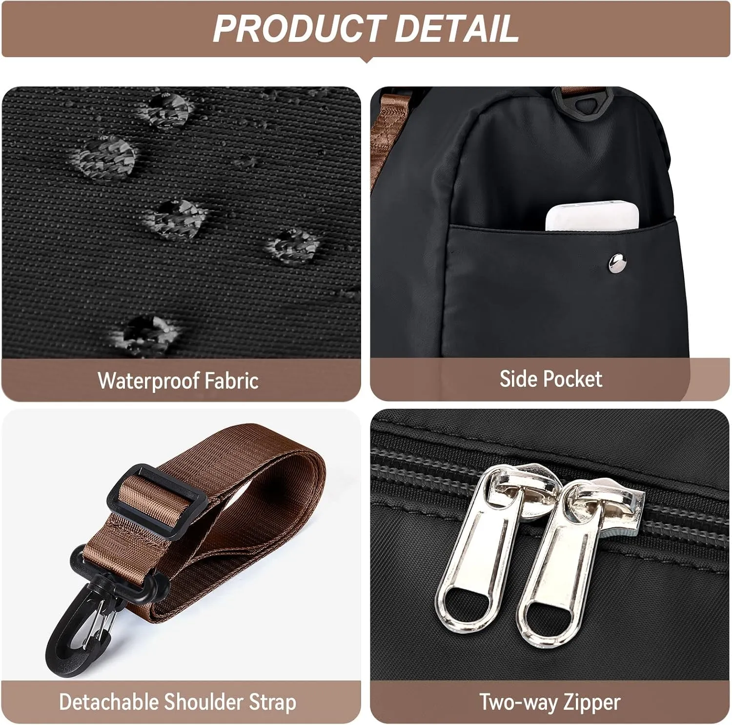 Weekender Duffel Bags for Women & Men - Airplane Travel Totes with Wet Pocket & Shoe Compartment - Labor & Delivery Hospital Bag