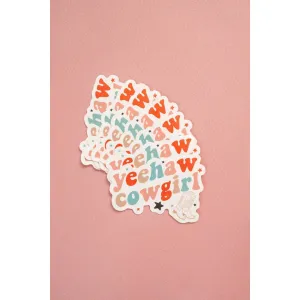 Yeehaw Cowgirl Sticker
